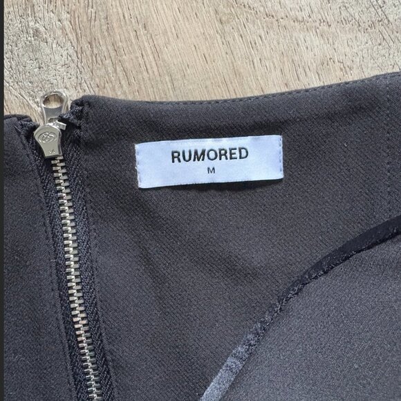 Black Rumored Sweetheart Crop Top, Size M - Picture 3 of 5